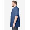 imageKingSize Mens Big ampamp Tall LongerLength ShrinkLess Cotton Polo ShirtHeather Blue