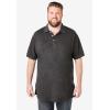 imageKingSize Mens Big ampamp Tall LongerLength ShrinkLess Cotton Polo ShirtHeather Charcoal