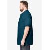 imageKingSize Mens Big ampamp Tall LongerLength ShrinkLess Cotton Polo ShirtHeather Midnight Teal