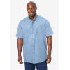 imageKingSize Mens Big ampamp Tall Short Sleeve WrinkleFree Sport ShirtCool Blue Check