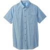 imageKingSize Mens Big ampamp Tall Short Sleeve WrinkleFree Sport ShirtCool Blue Check