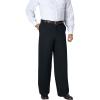imageKingSize Mens Big ampamp Tall Tall Wide Leg Wrinkle Free Expandable Waist PantBlack