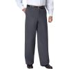 imageKingSize Mens Big ampamp Tall Tall Wide Leg Wrinkle Free Expandable Waist PantCarbon