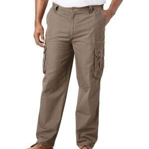 imageBoulder Creek by Kingsize Mens Big ampamp Tall Expedition Ripstop Cargo PantsBark