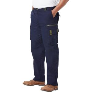 imageBoulder Creek by Kingsize Mens Big ampamp Tall Expedition Ripstop Cargo PantsNavy