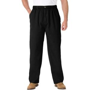 imageKingSize Mens Big ampamp Tall Knockarounds FullElastic Waist PantsBlack