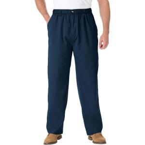 imageKingSize Mens Big ampamp Tall Knockarounds FullElastic Waist PantsNavy