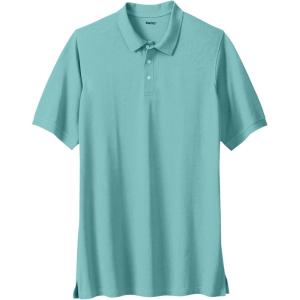 imageKingSize Mens Big ampamp Tall LongerLength ShrinkLess Cotton Polo ShirtBlue Green