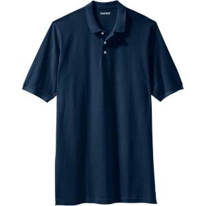 imageKingSize Mens Big ampamp Tall LongerLength ShrinkLess Cotton Polo ShirtNavy