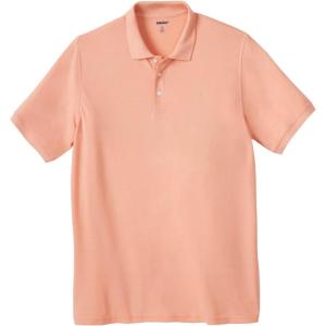imageKingSize Mens Big ampamp Tall LongerLength ShrinkLess Cotton Polo ShirtNew Heather Orange