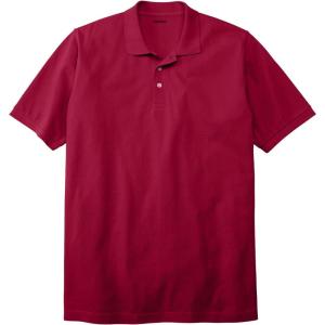 imageKingSize Mens Big ampamp Tall LongerLength ShrinkLess Cotton Polo ShirtRich Burgundy