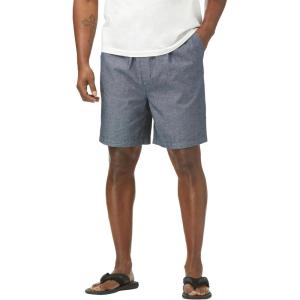 imageKingSize Mens Big ampamp Tall PullOn Knockarounds Chambray ShortsDark Chambray