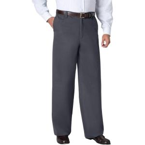 imageKingSize Mens Big ampamp Tall Tall Wide Leg Wrinkle Free Expandable Waist PantCarbon