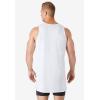 imageKingSize Mens Big ampamp Tall Longer Length Ribbed Cotton TankWhite