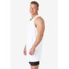 imageKingSize Mens Big ampamp Tall Longer Length Ribbed Cotton TankWhite
