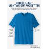 imageKingSize Mens Big ampamp Tall ShrinkLess Lightweight Pocket Crewneck TShirtHeather Ultra Blue
