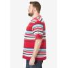 imageKingSize Mens Big ampamp Tall ShrinkLess Lightweight Pocket Crewneck TShirtRed Stripe