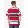 imageKingSize Mens Big ampamp Tall ShrinkLess Lightweight Pocket Crewneck TShirtRed Stripe