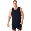 imageKingSize Mens Big ampamp Tall Longer Length Ribbed Cotton TankBlack