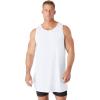 imageKingSize Mens Big ampamp Tall Longer Length Ribbed Cotton TankWhite