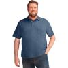 imageKingSize Mens Big ampamp Tall ShrinkLess Lightweight PoloHeather Slate Blue
