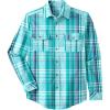 imageKingSize Mens Big ampamp Tall Signature Plaid Flannel ShirtTidal Green Plaid