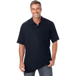 imageKingSize Mens Big ampamp Tall ShrinkLess Lightweight PoloBlack