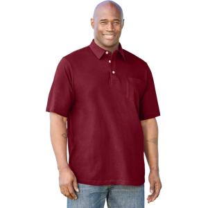 imageKingSize Mens Big ampamp Tall ShrinkLess Lightweight PoloRich Burgundy