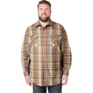 imageKingSize Mens Big ampamp Tall Signature Plaid Flannel ShirtPumpkin Plaid