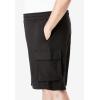 imageKingSize Mens Big ampamp Tall 10quot Fleece Cargo ShortsBlack 1333