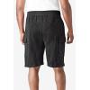 imageKingSize Mens Big ampamp Tall 10quot Fleece Cargo ShortsBlack White Heather 1164