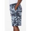 imageKingSize Mens Big ampamp Tall 10quot Fleece Cargo ShortsSteel Marble 1515