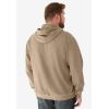 imageKingSize Mens Big ampamp Tall Fleece Zipfront Hoodie JacketHeather Khaki Stone