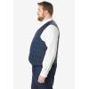 imageKingSize Mens Big ampamp Tall KS Signature Collection Easy Movement 5Button Suit VestNavy Check