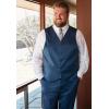 imageKingSize Mens Big ampamp Tall KS Signature Collection Easy Movement 5Button Suit VestNavy Check