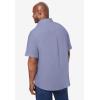 imageKingSize Mens Big ampamp Tall Tall WrinkleFree ShortSleeve Oxford Dress ShirtClassic Blue Pindot