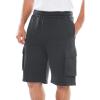 imageKingSize Mens Big ampamp Tall 10quot Fleece Cargo ShortsHeather Charcoal 1337