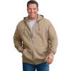 imageKingSize Mens Big ampamp Tall Fleece Zipfront Hoodie JacketHeather Khaki Stone