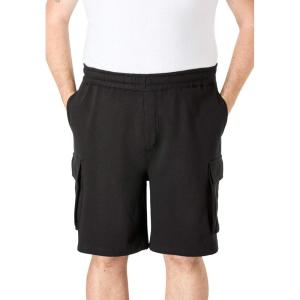 imageKingSize Mens Big ampamp Tall 10quot Fleece Cargo ShortsBlack 1333