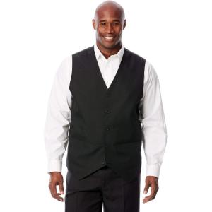 imageKingSize Mens Big ampamp Tall KS Signature Collection Easy Movement 5Button Suit VestBlack