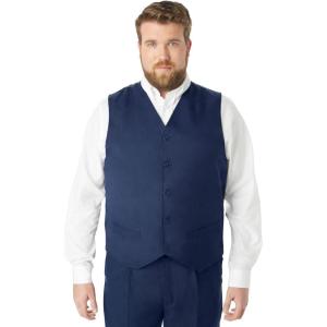 imageKingSize Mens Big ampamp Tall KS Signature Collection Easy Movement 5Button Suit VestNavy