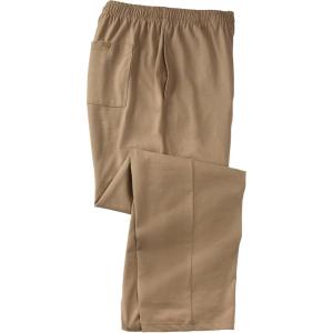 imageKingSize Mens Big ampamp Tall Lightweight Jersey Open Bottom SweatpantsHeather Khaki Stone