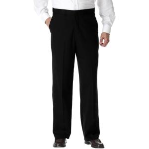 imageKingSize Mens Big ampamp Tall Tall KS Signature Collection No Hassle Classic Fit Expandable Waist Plain Front Dress PantsBlack