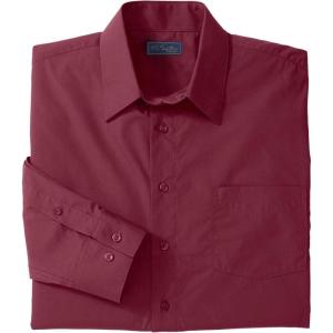 imageKingSize Mens Big ampamp Tall Tall WrinkleFree Dress ShirtRich Burgundy