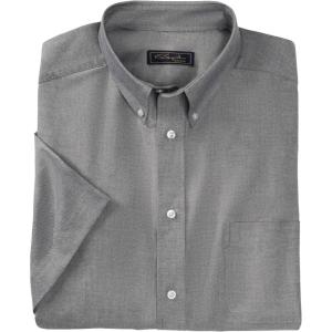 imageKingSize Mens Big ampamp Tall Tall WrinkleFree ShortSleeve Oxford Dress ShirtBlack