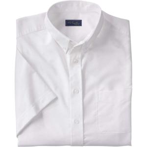 imageKingSize Mens Big ampamp Tall Tall WrinkleFree ShortSleeve Oxford Dress ShirtWhite