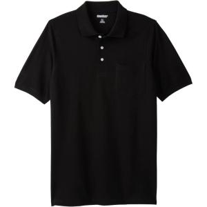 imageLiberty Blues by Kingsize Mens Big ampamp Tall LongerLength ShrinkLess Cotton PoloBlack
