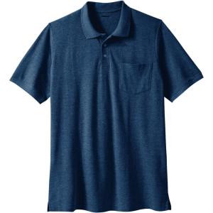 imageLiberty Blues by Kingsize Mens Big ampamp Tall LongerLength ShrinkLess Cotton PoloHeather Navy