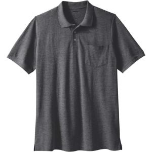imageLiberty Blues by Kingsize Mens Big ampamp Tall LongerLength ShrinkLess Cotton PoloHeather Slate