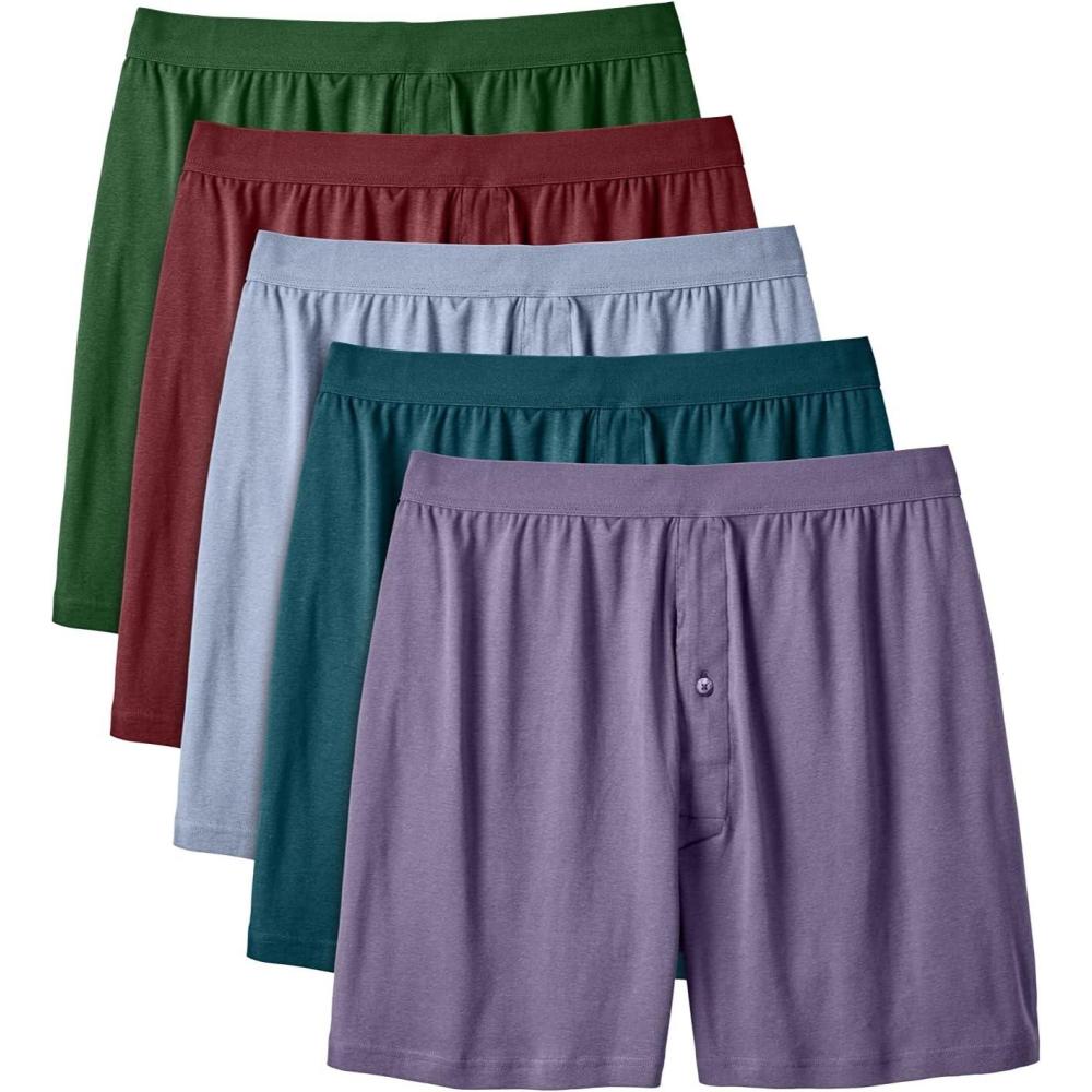imageKingSize Mens Big ampamp Tall 3Pack Cotton BoxersAssorted Colors 5 Pack